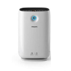 Philips High Efficiency Air Purifier AC2887, with Vitashield Intelligent Purification, removes 99.97% airborne pollutants with numerical PM2.5 display, ideal for master bedroom