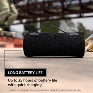 Sony SRS-XG300 X-Series Wireless Portable Bluetooth Party Speaker IP67 Waterproof and Dustproof with 25-Hour Battery and Retractable Handle, Black