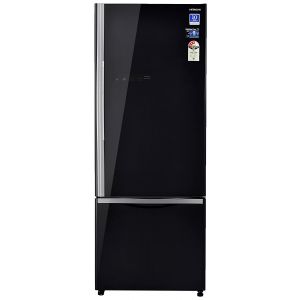 Hitachi 466 L 3 Star ( 2019 ) Rating Frost Free Standard Double Door Refrigerator (R-B500PND6 - GBK, Glass Black, Inverter Compressor)
